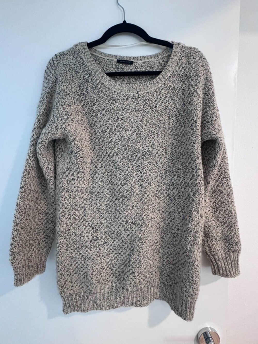 Dynamite Chunky Soft Wool Blend Sweater Size Small Marled Brown & Metallic